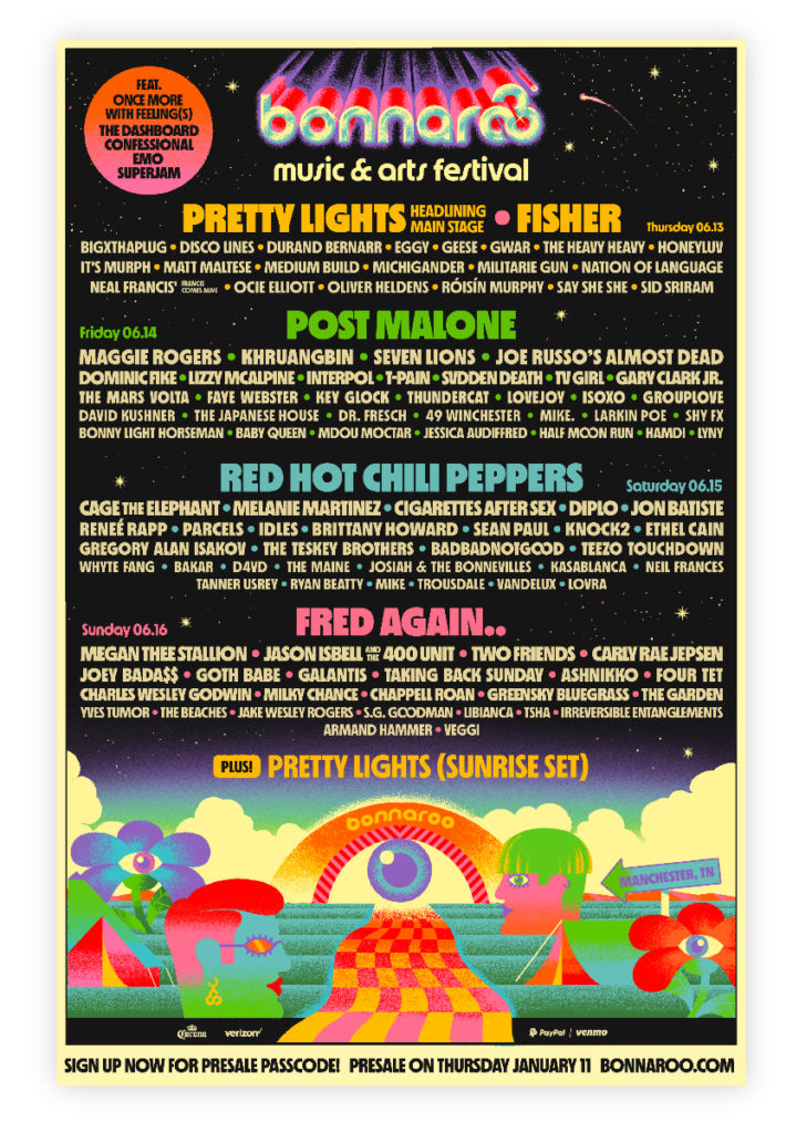 Bonnaroo 2024 Lineup Revealed Red Hot Chili Peppers, Post Malone